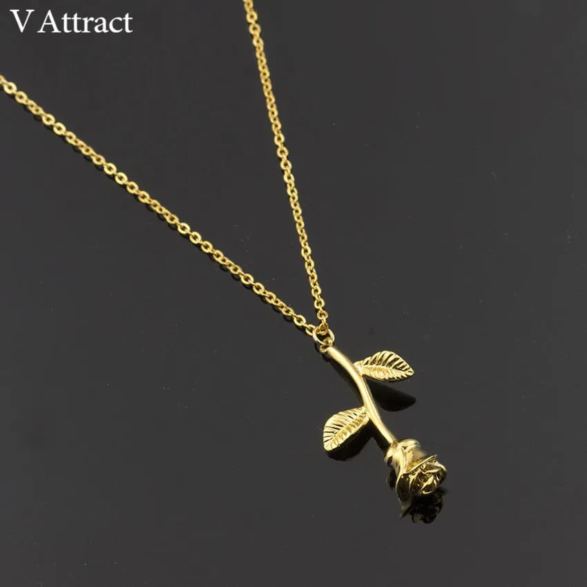 Collier  Rose Flower Statement Necklace Women Maxi Choker Boho Jewelry
