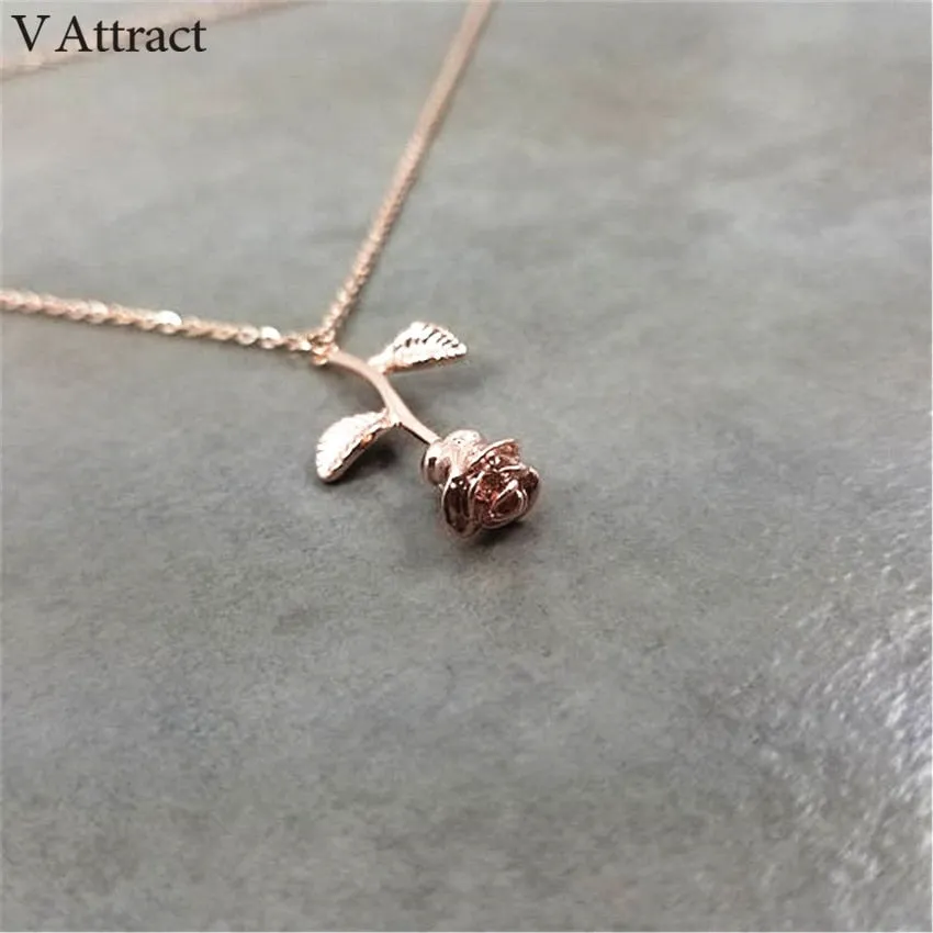 Collier  Rose Flower Statement Necklace Women Maxi Choker Boho Jewelry