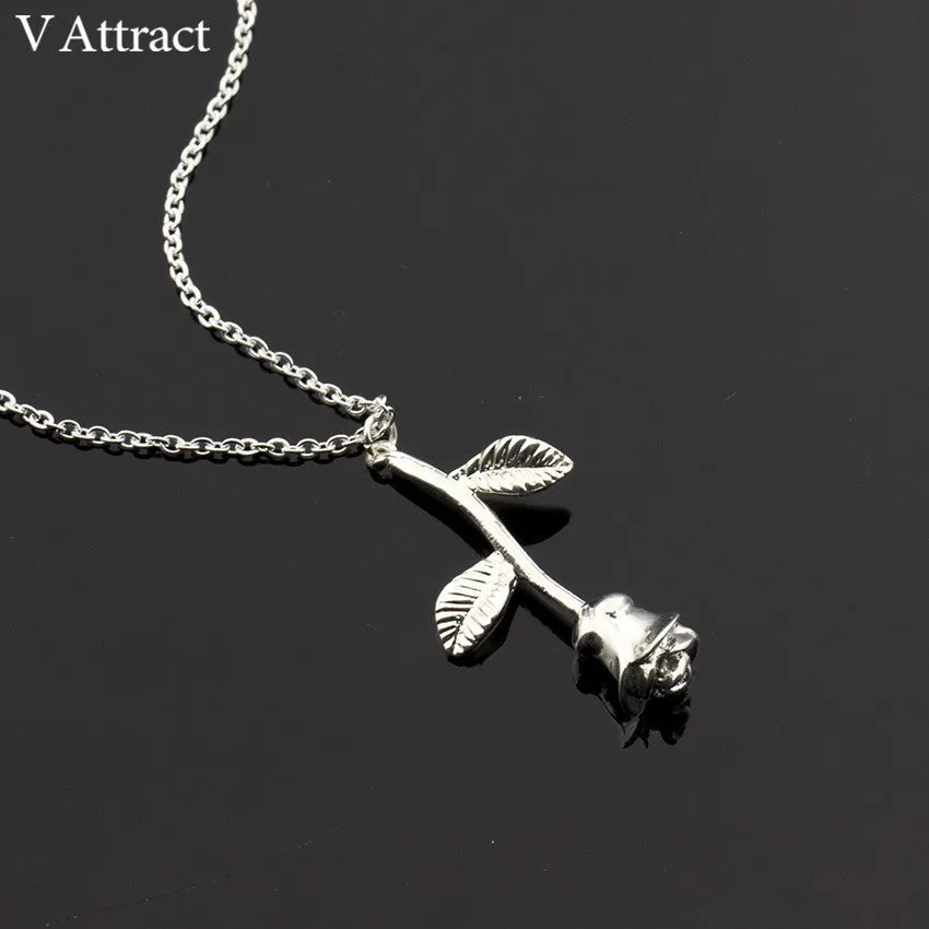 Collier  Rose Flower Statement Necklace Women Maxi Choker Boho Jewelry