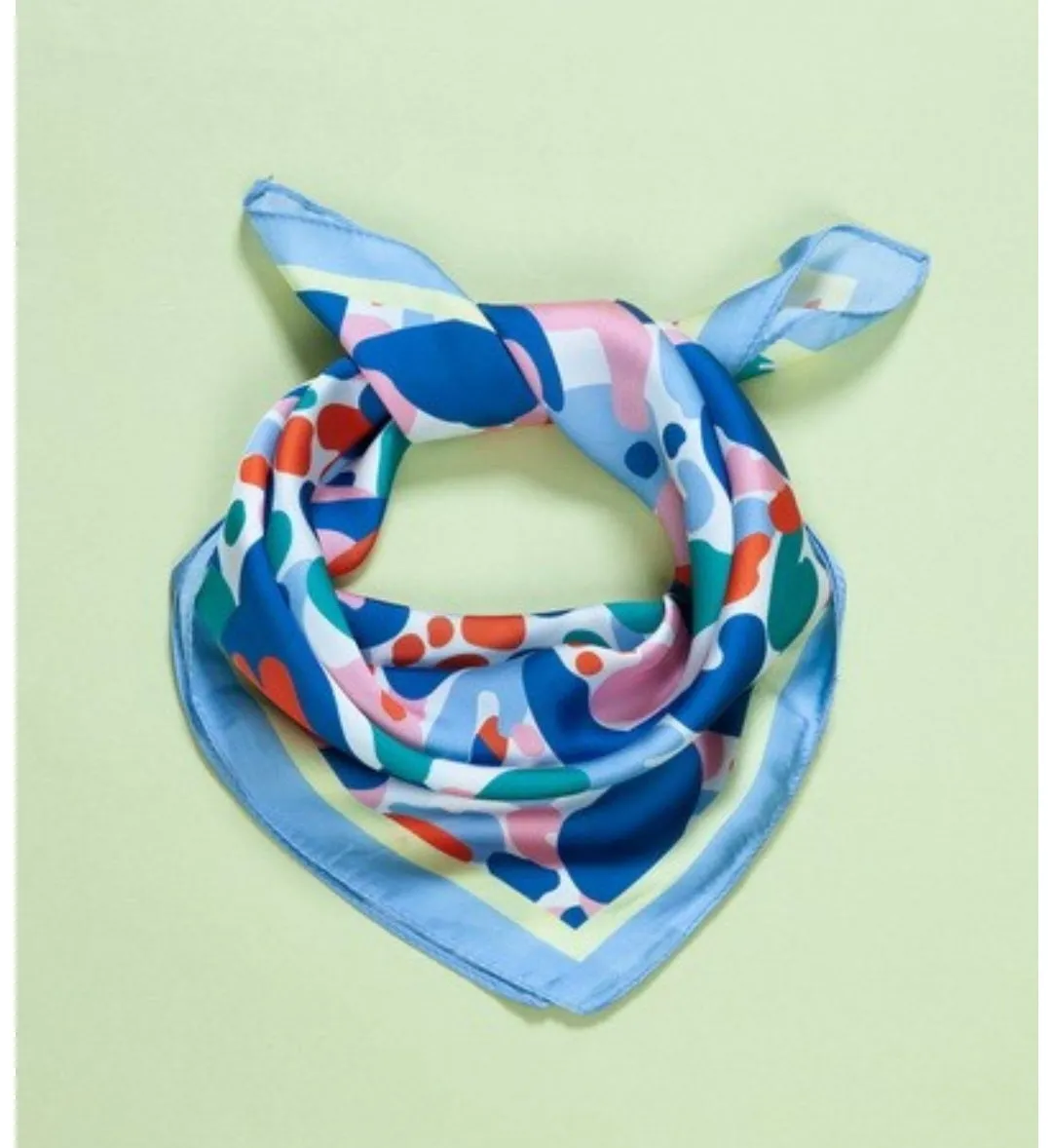 Color Block Silk Scarf