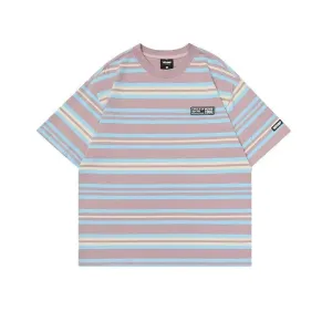 Color Striped Short Sleeve T-Shirt