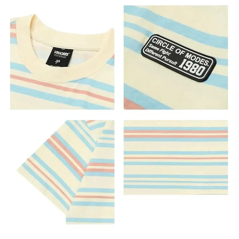 Color Striped Short Sleeve T-Shirt