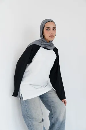 Colorblock Black Sleeve Tee