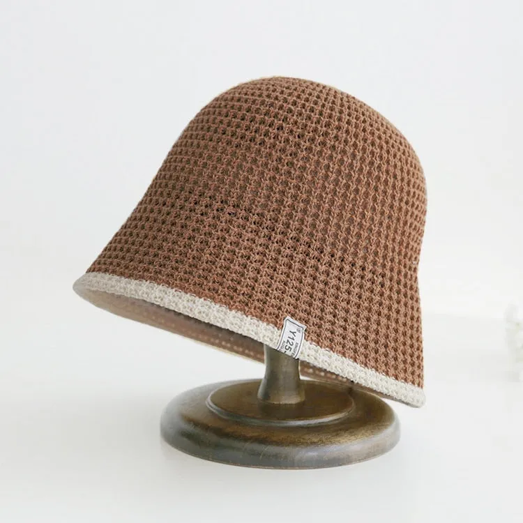 Colorblock Trim Knitted Bucket Hat - 8 Colors