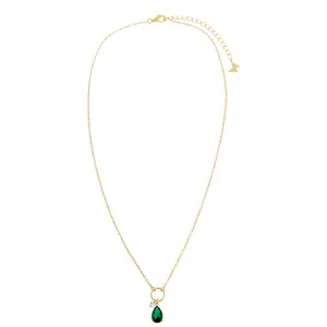 Colored Dangling Multi Stone Toggle Necklace