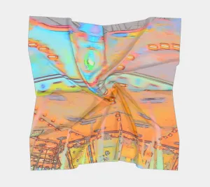 Colorful carousel square scarf