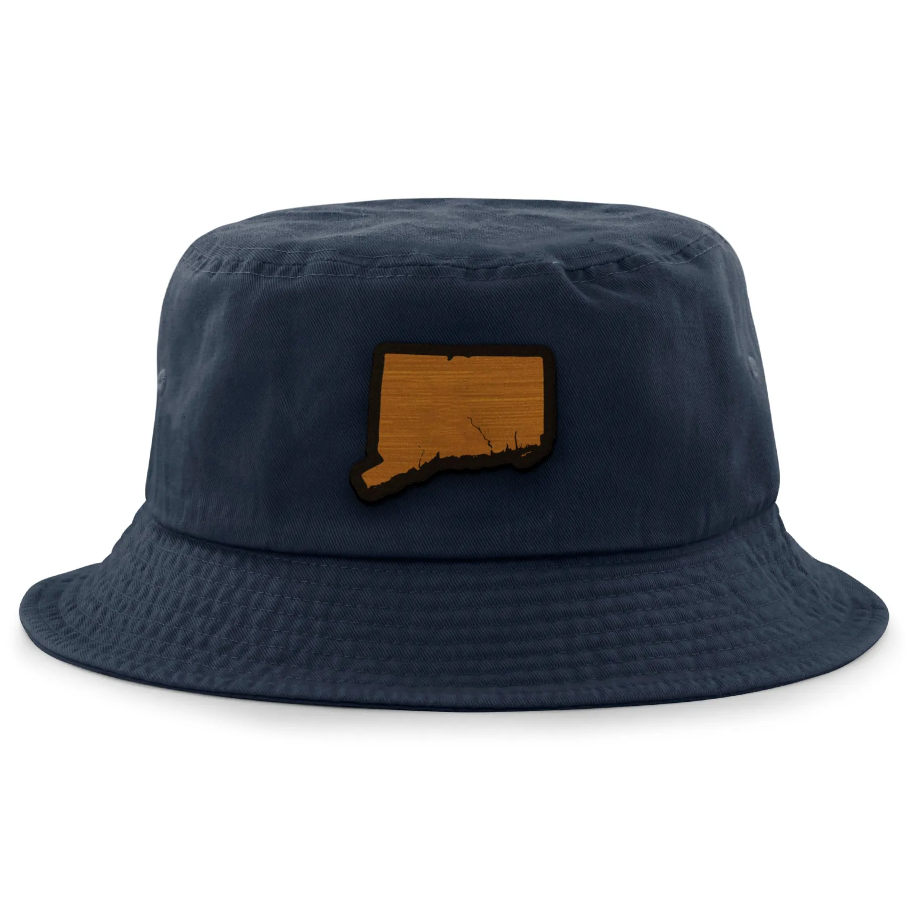 Connecticut State Wood Grain Patch Bucket Hat