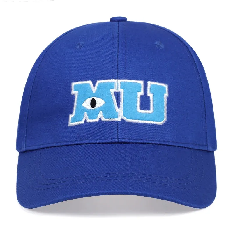 Cotton MU Embroidery Big Eye Cap Women Sun Hats