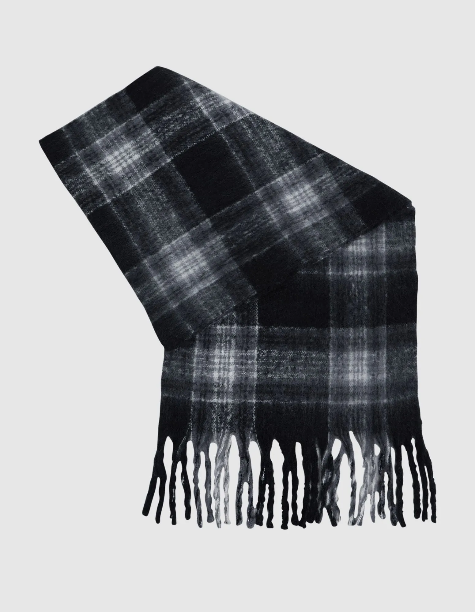 Crest Scarf - Black/White Check