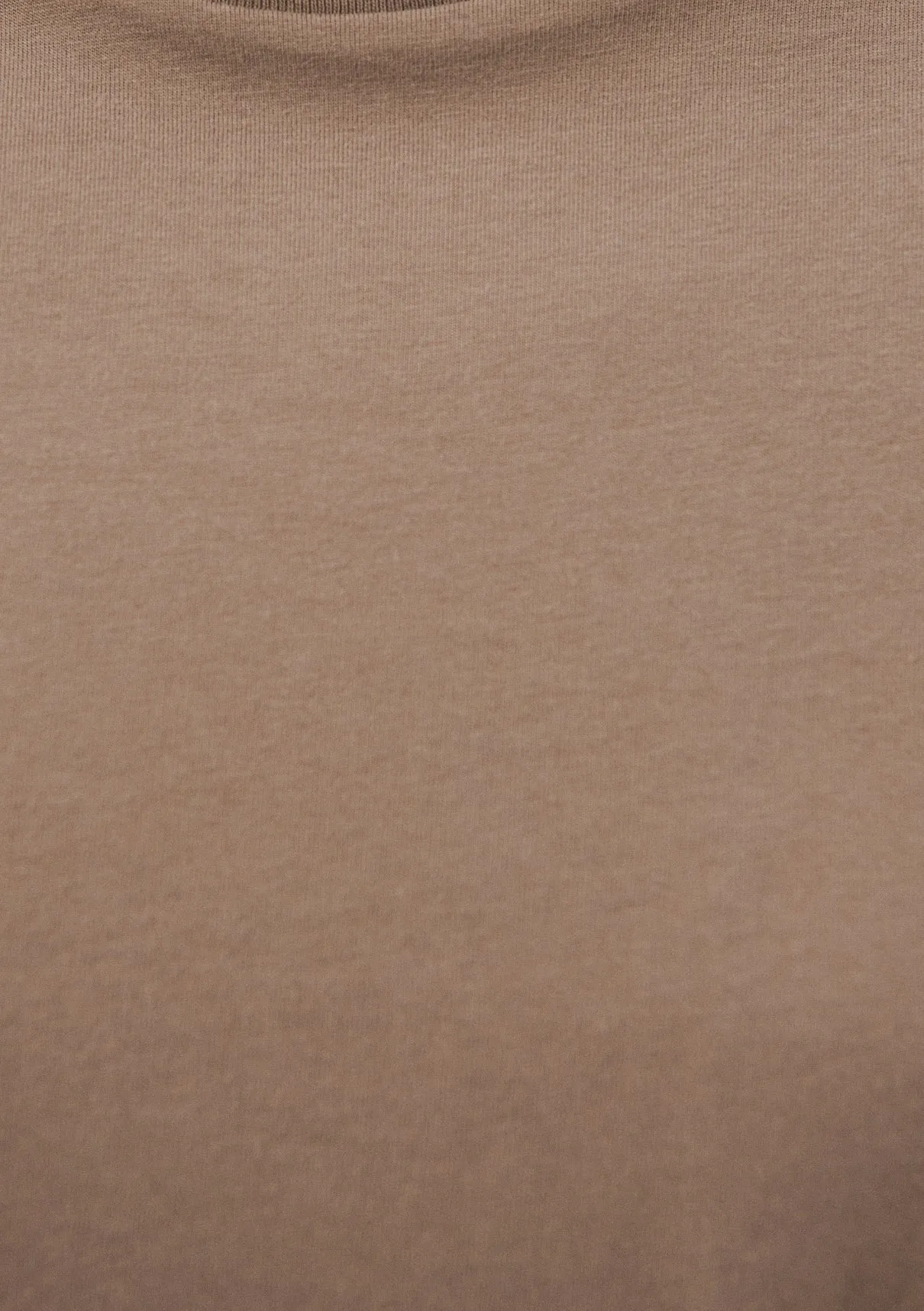 Crew Neck Brown Basic T-Shirt