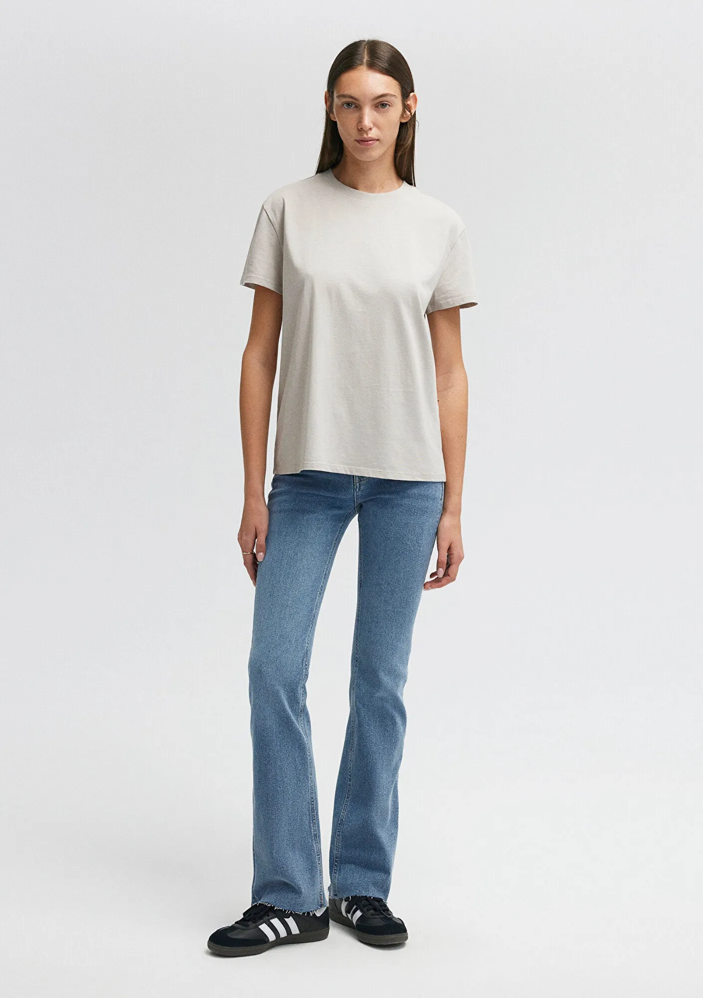 Crew Neck Grey Basic T-Shirt