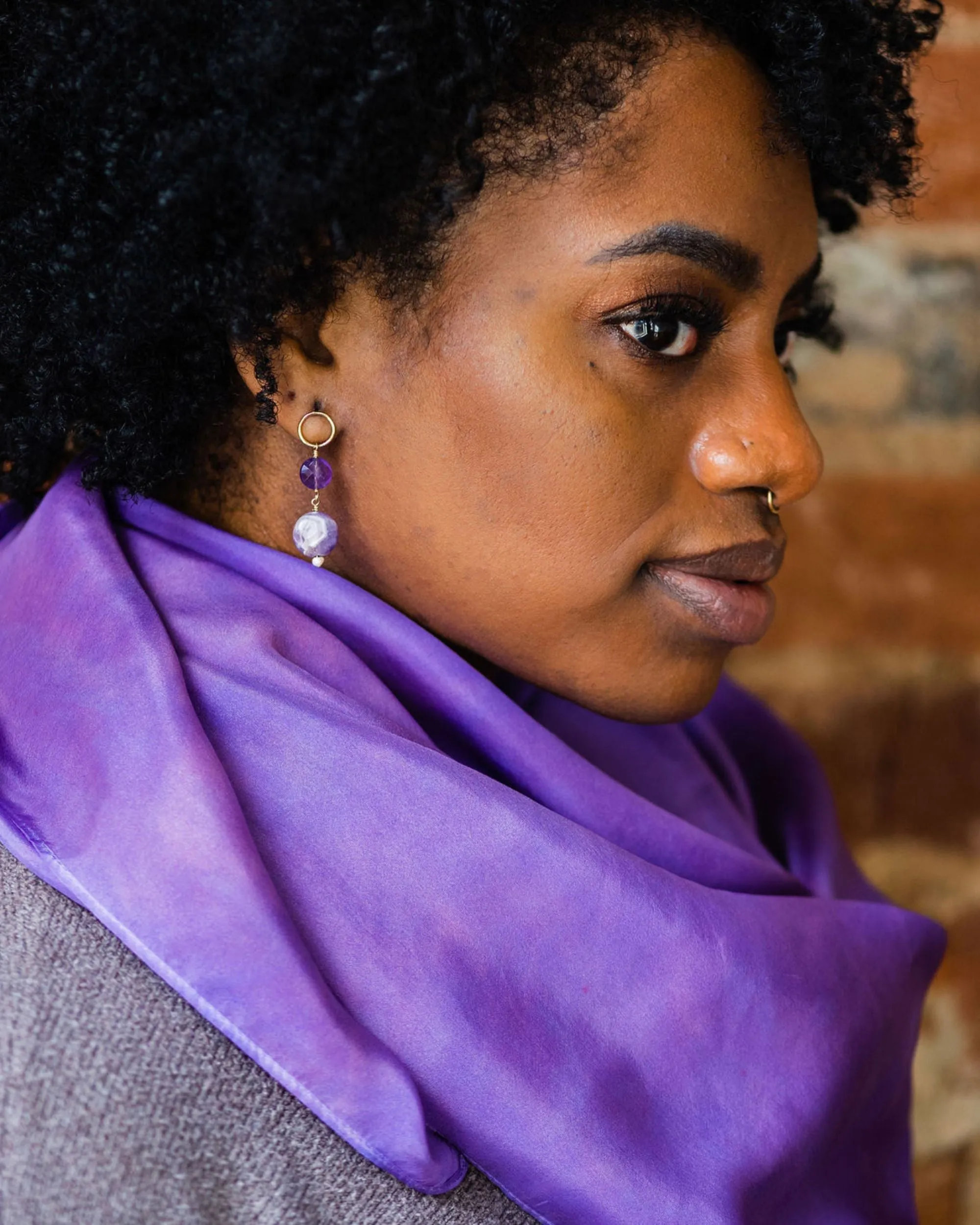 Crocus Silk Scarf - February