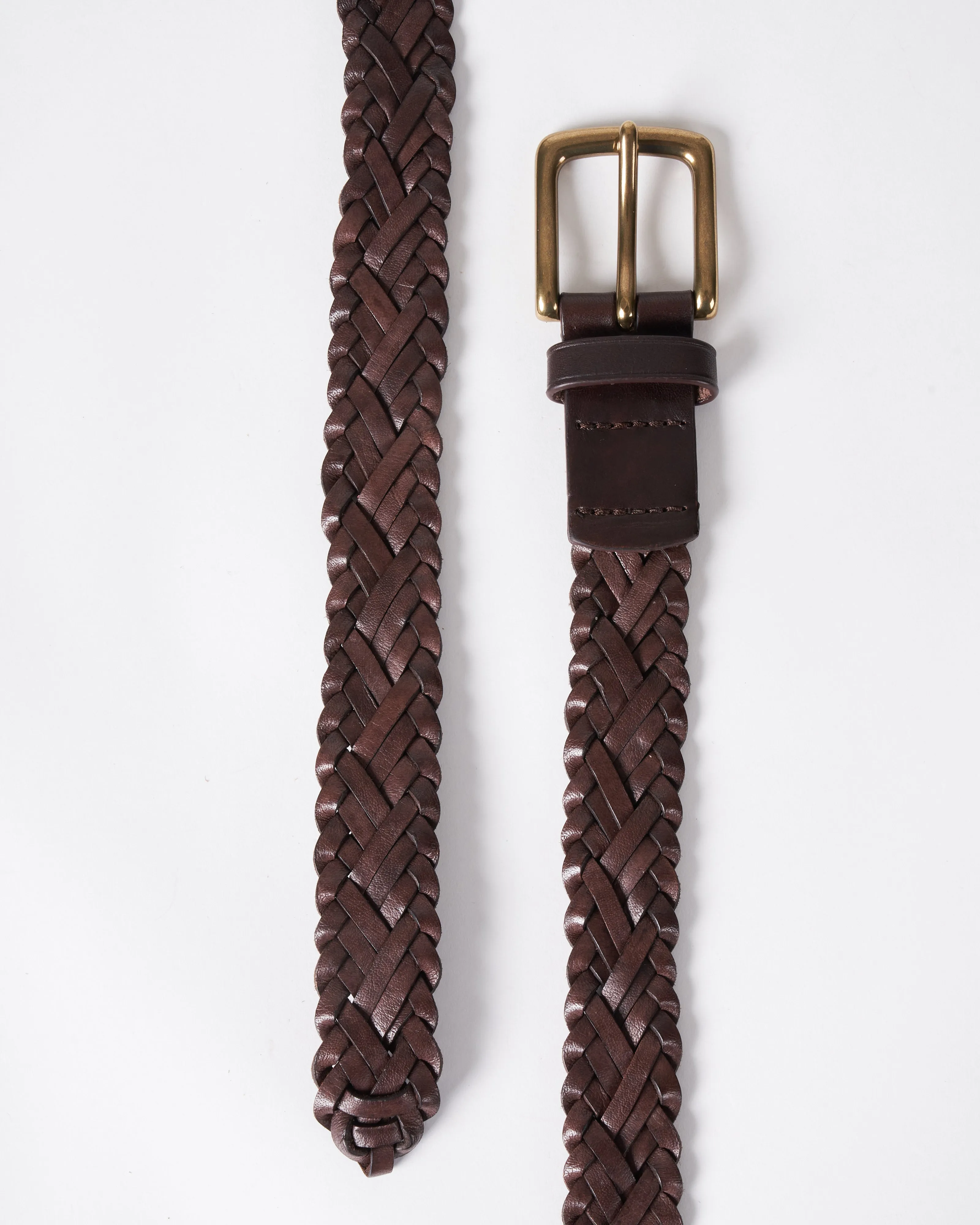 cross 9 polo belt - dark brown leather
