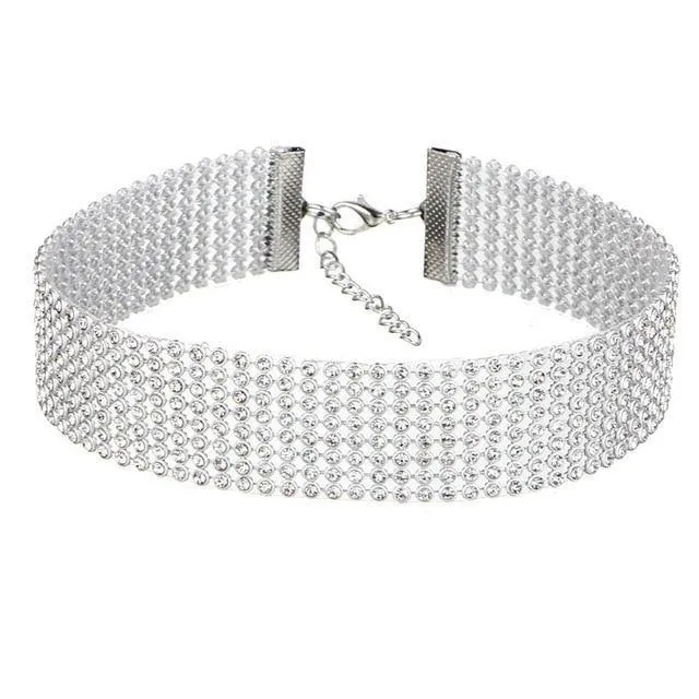 Crystal Rhinestone Choker Necklace