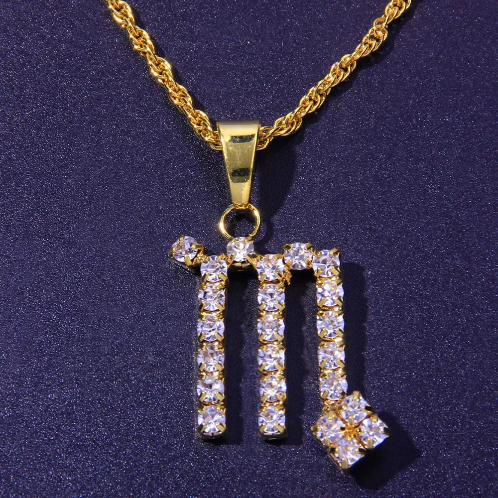 Crystal Zodiac Pendant Necklace