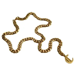 Cuban Choker with Initial Front Chain