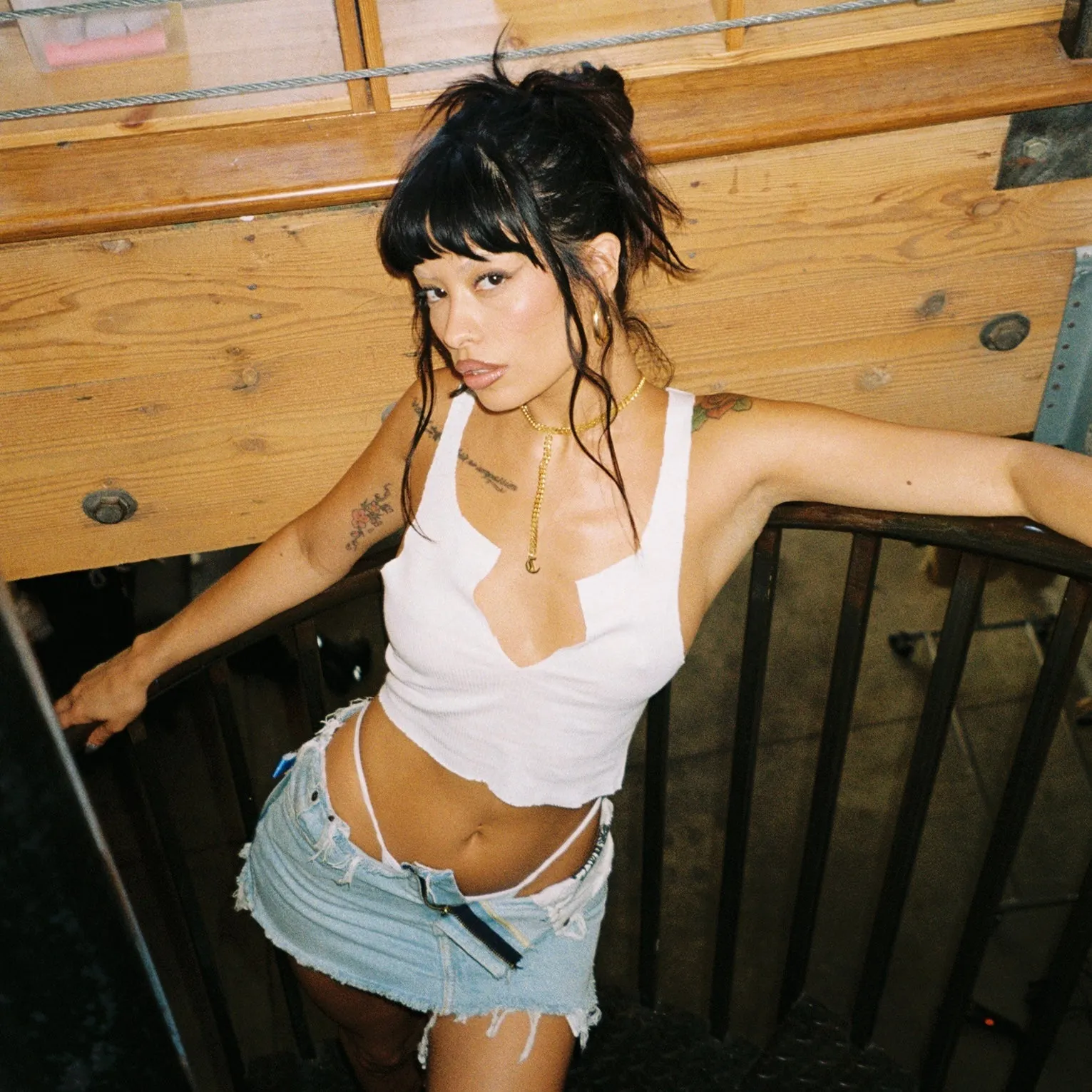 Cuban Choker with Initial Front Chain