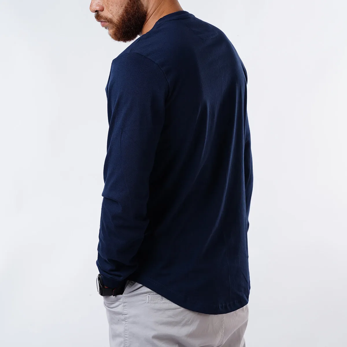 Curved Long-Sleeve with Cuffs