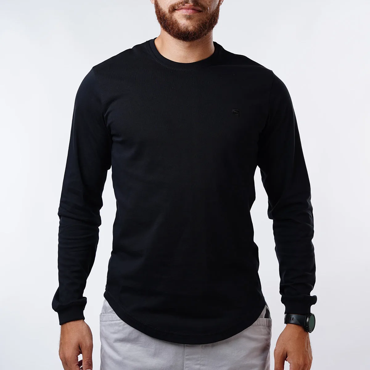 Curved Long-Sleeve with Cuffs