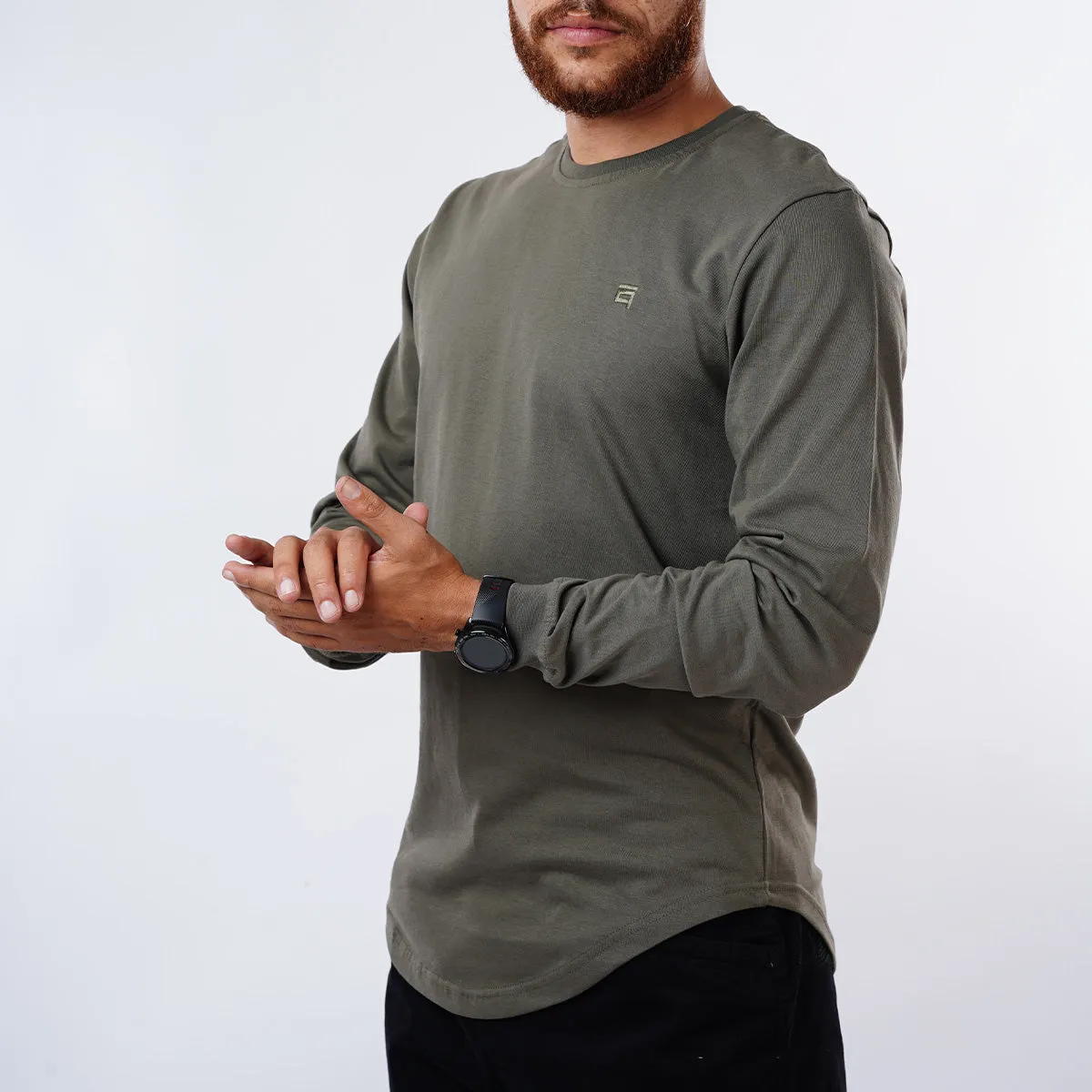 Curved Long-Sleeve with Cuffs