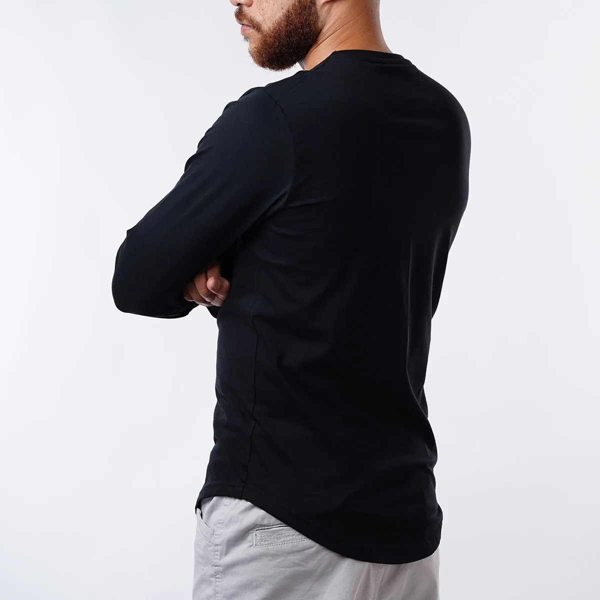 Curved Long-Sleeve with Cuffs