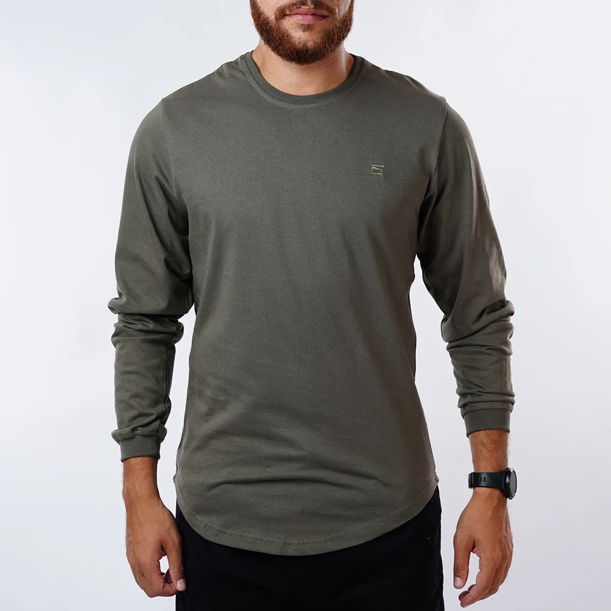 Curved Long-Sleeve with Cuffs