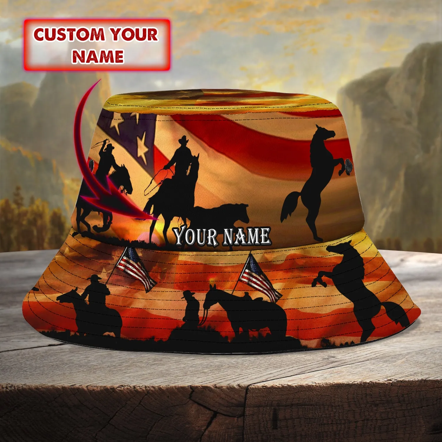 Custom Bucket Hat - Cowboy - Loop - Hd98 115