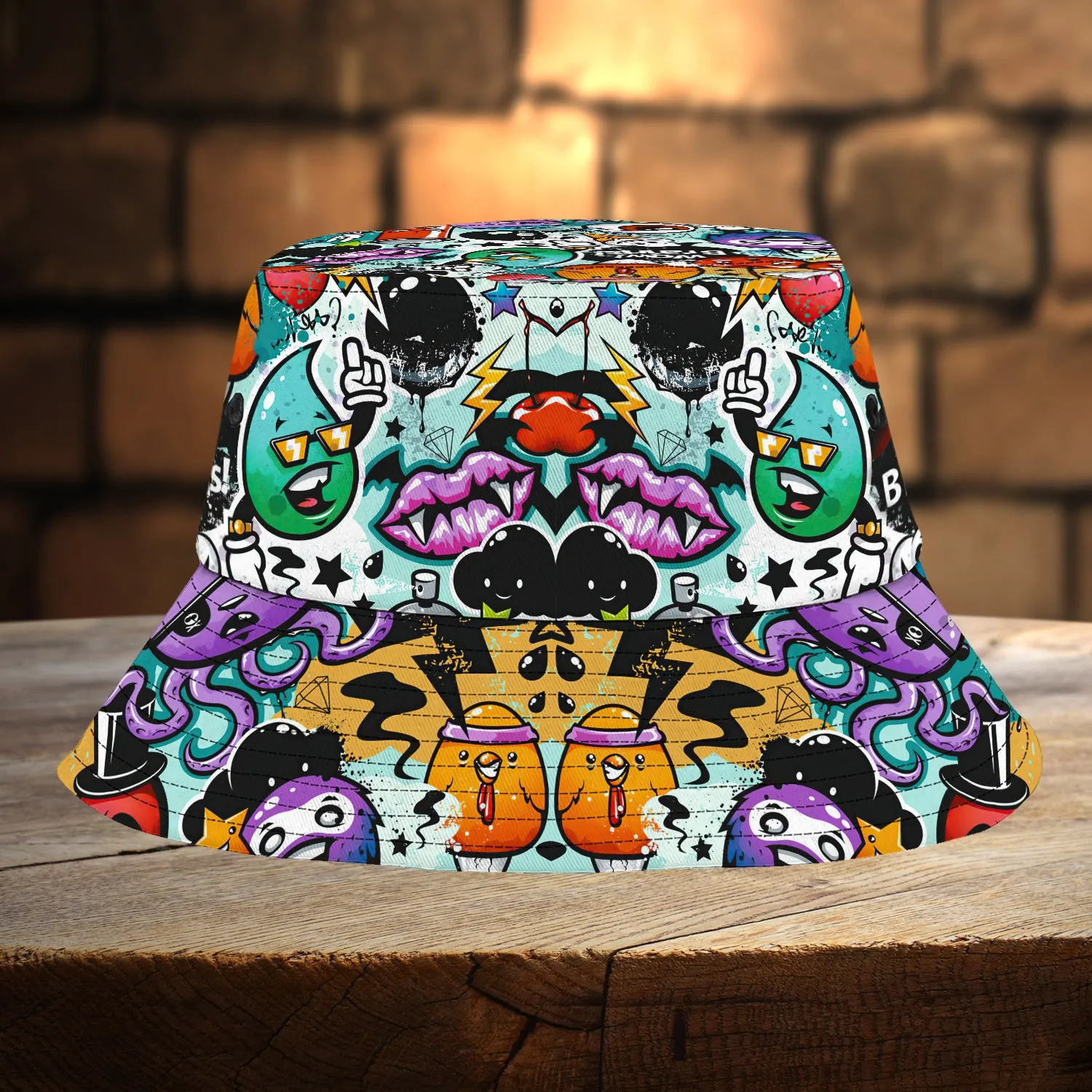 Custom Bucket Hat - Graffiti - Loop - Nt168 - Ct021