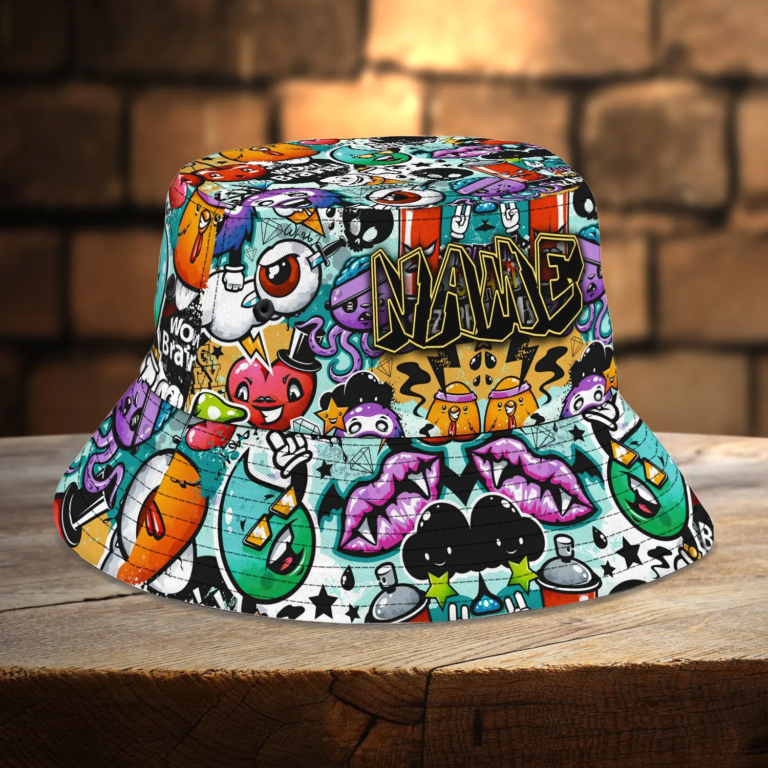 Custom Bucket Hat - Graffiti - Loop - Nt168 - Ct021