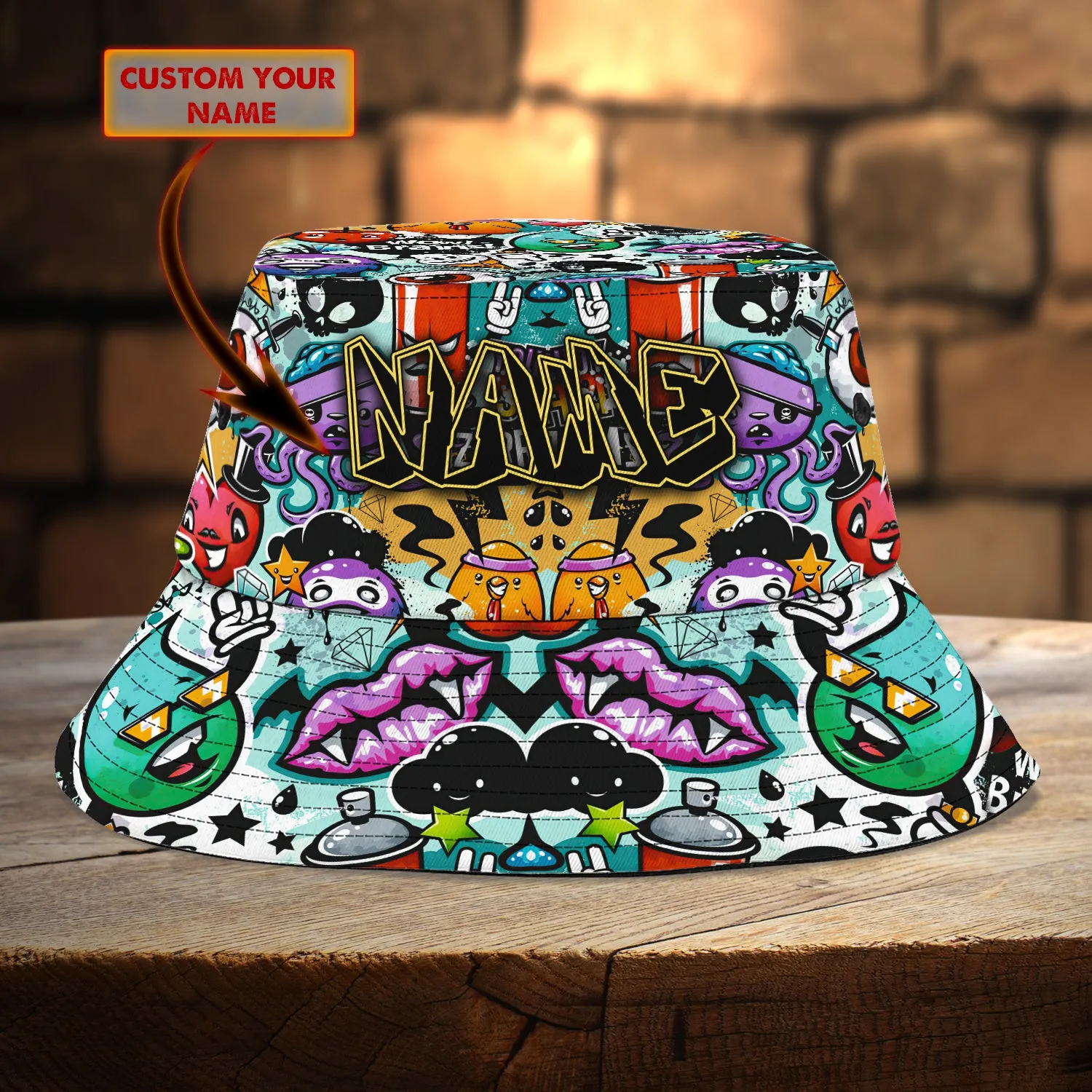 Custom Bucket Hat - Graffiti - Loop - Nt168 - Ct021