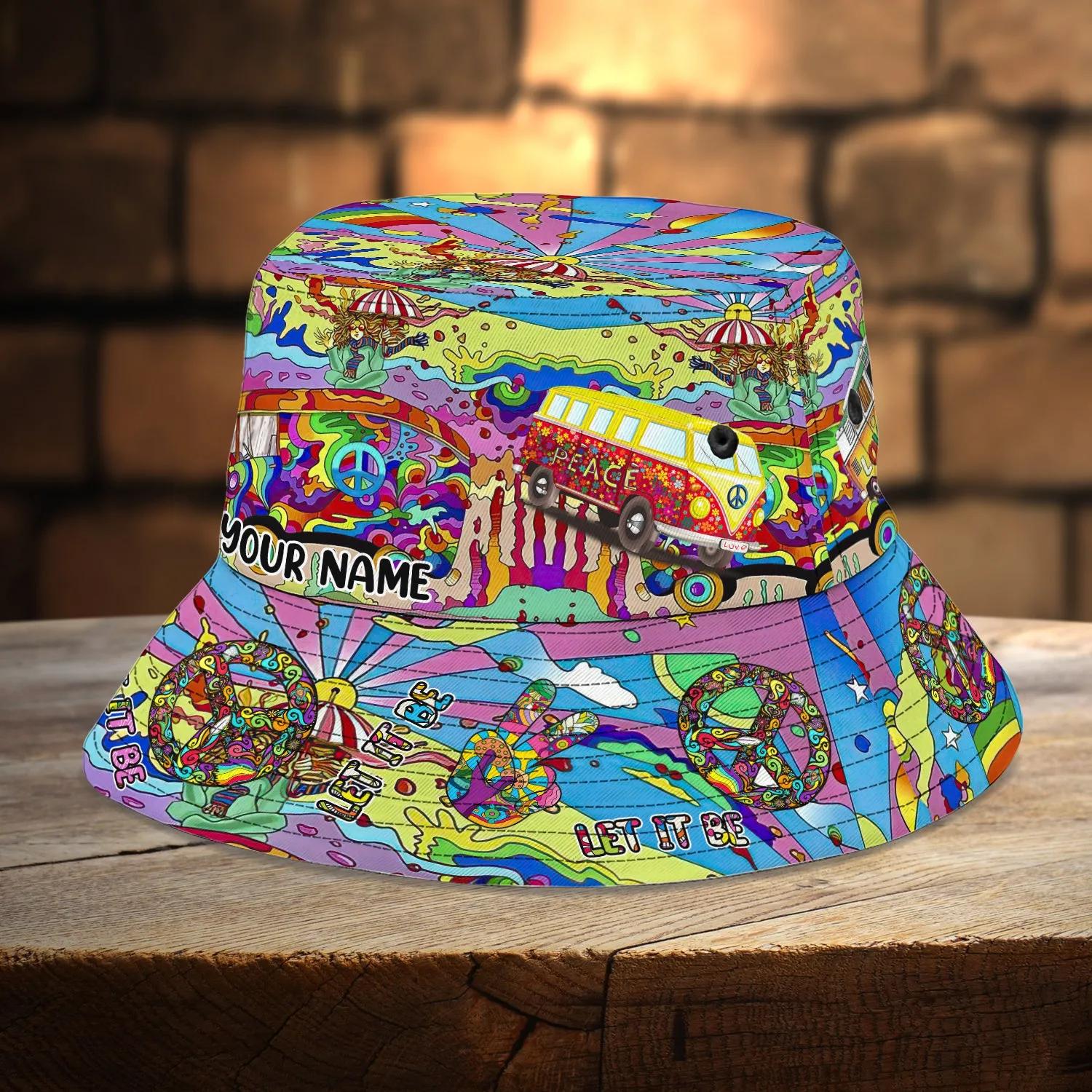 Custom Bucket Hat - Hippie 01