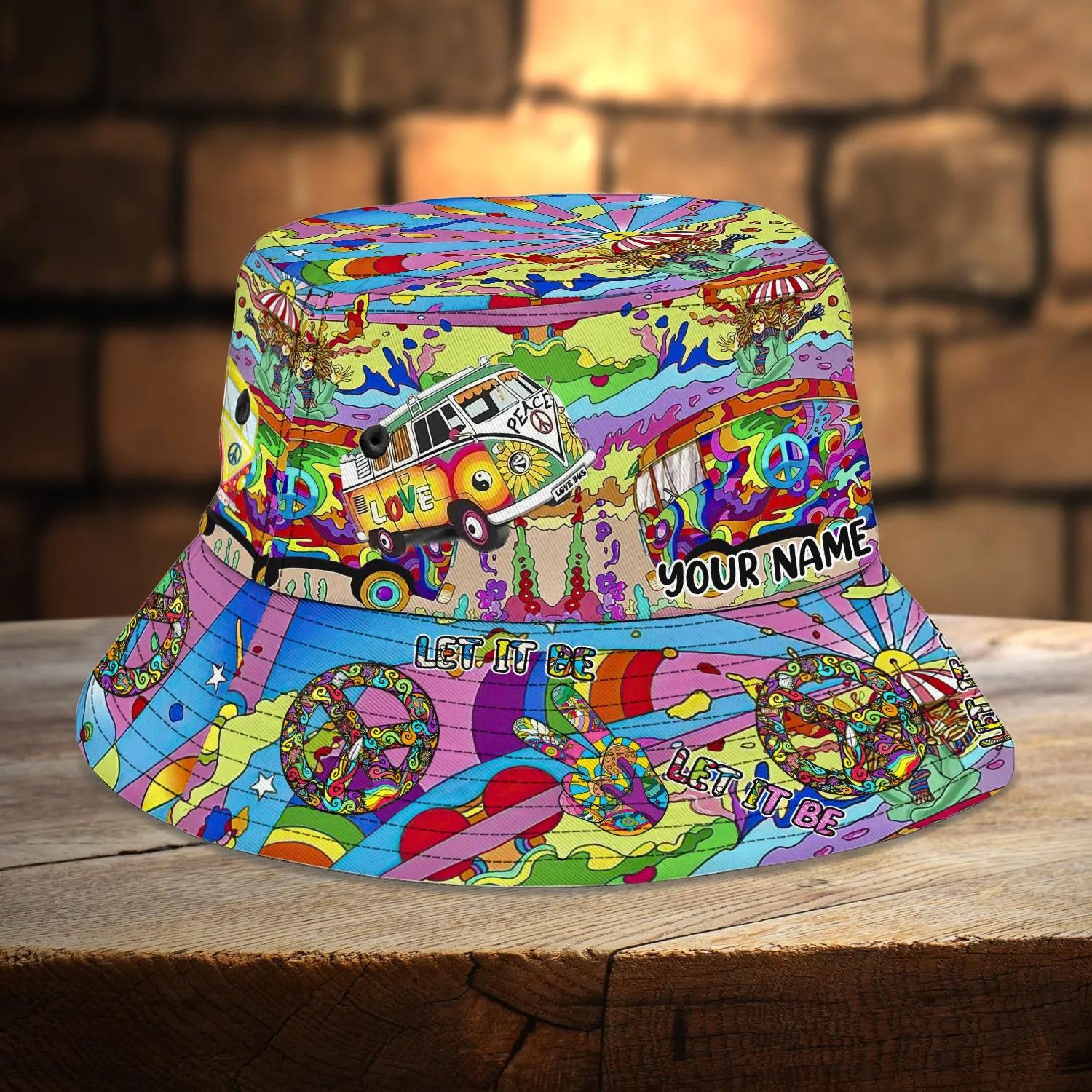 Custom Bucket Hat - Hippie 01