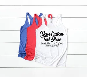 Custom Women's Fitting Racer Tank Shirt