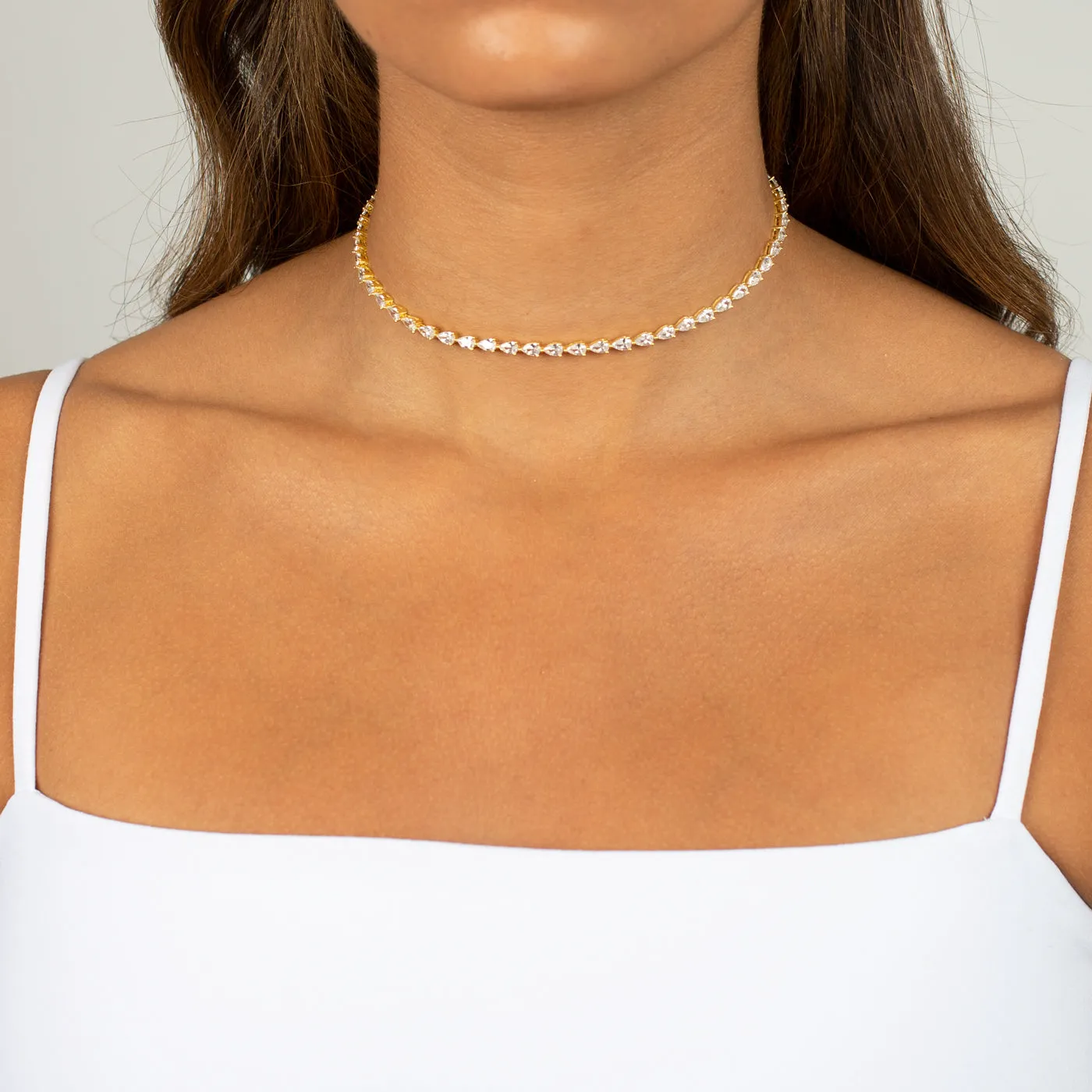 CZ Teardrop Choker