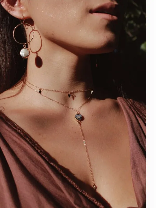 Dainty Abalone Choker To Lariat Toasted Jewelry