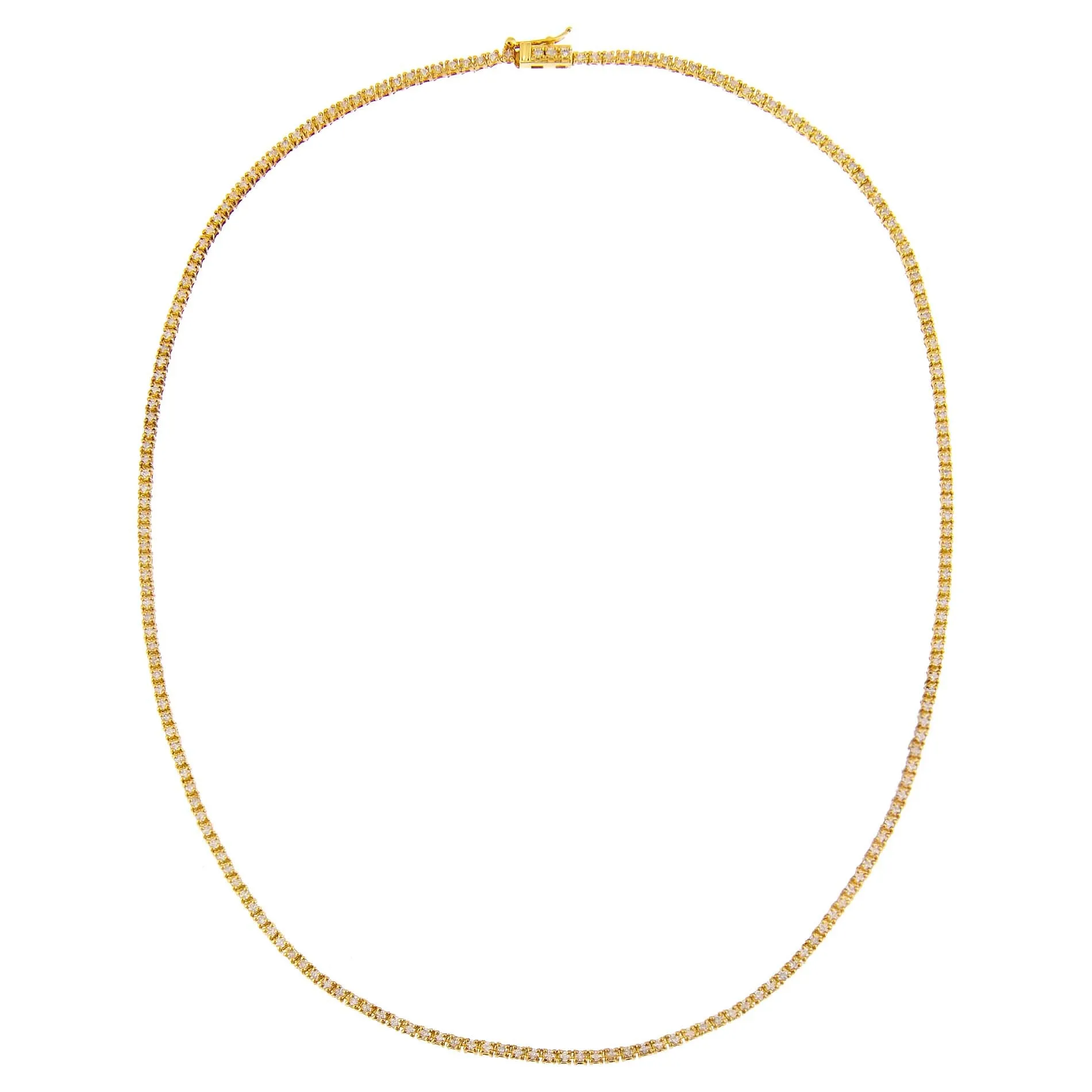 Dainty Diamond Tennis Necklace 14K