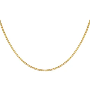 Dainty Diamond Tennis Necklace 14K