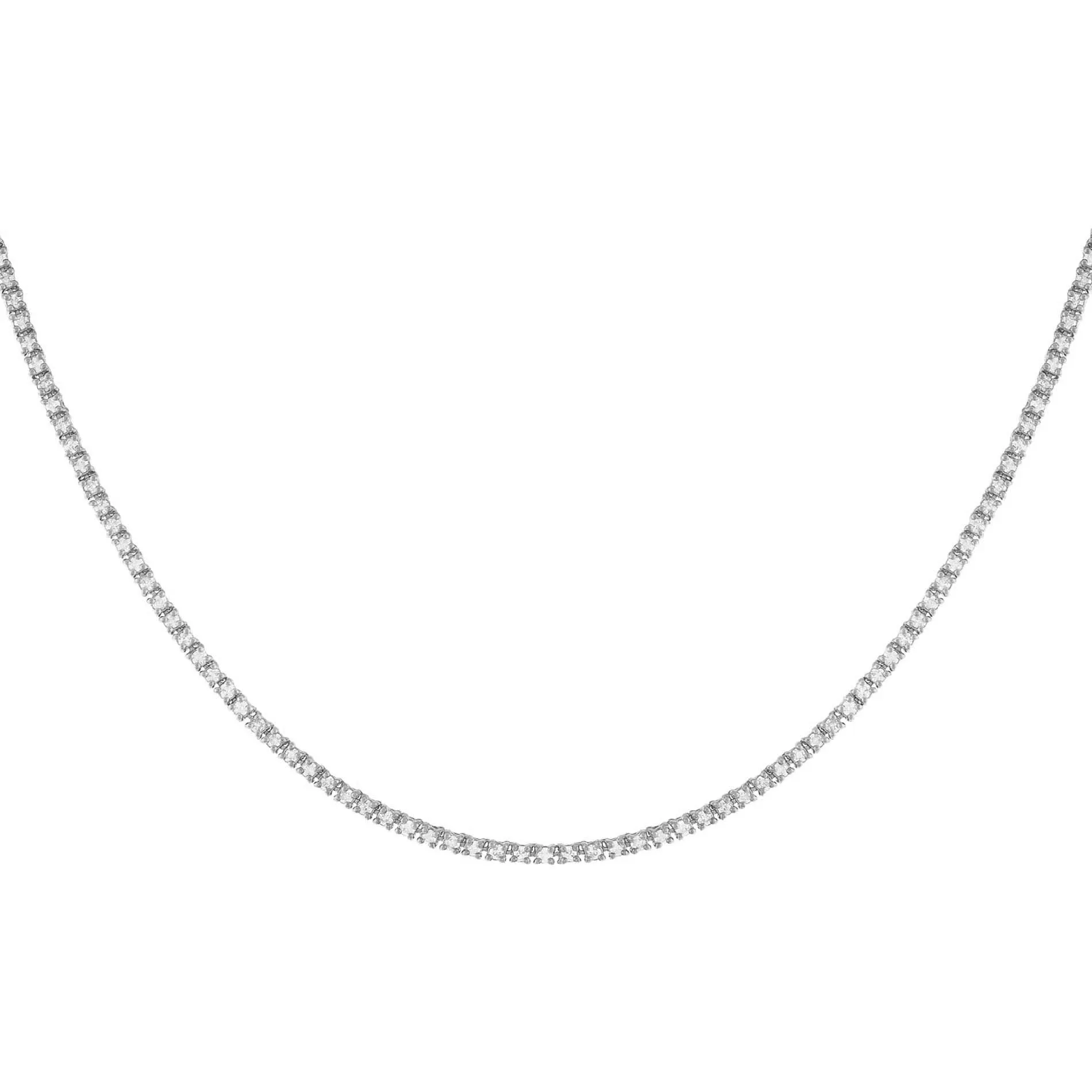 Dainty Diamond Tennis Necklace 14K