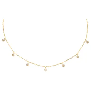 Dangling Pavé Multi Disc Choker