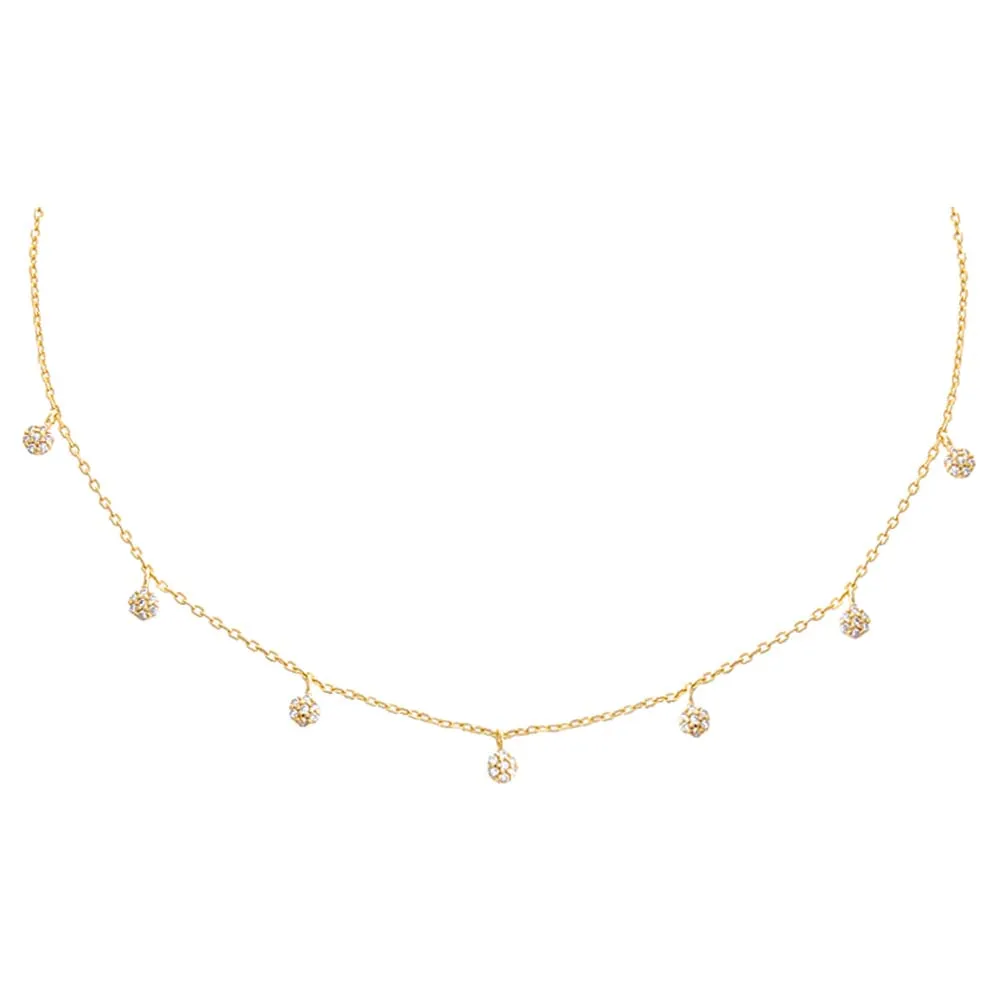 Dangling Pavé Multi Disc Choker