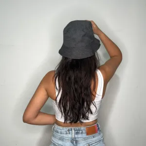 Dark Grey Simple Bucket Hat