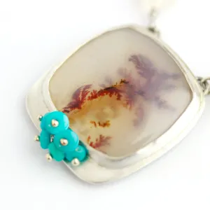 Dendritic Agate with Turquoise Clusters