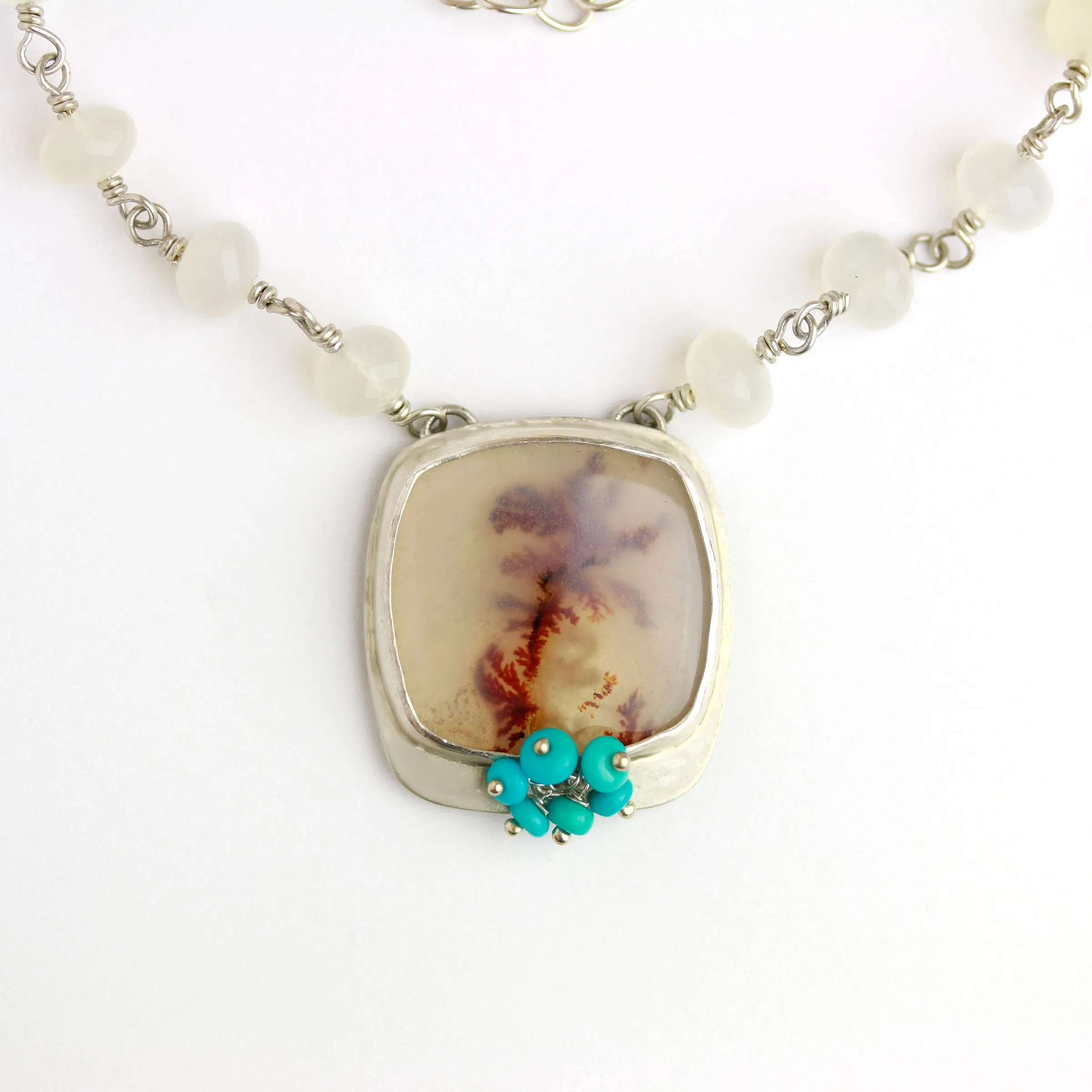 Dendritic Agate with Turquoise Clusters