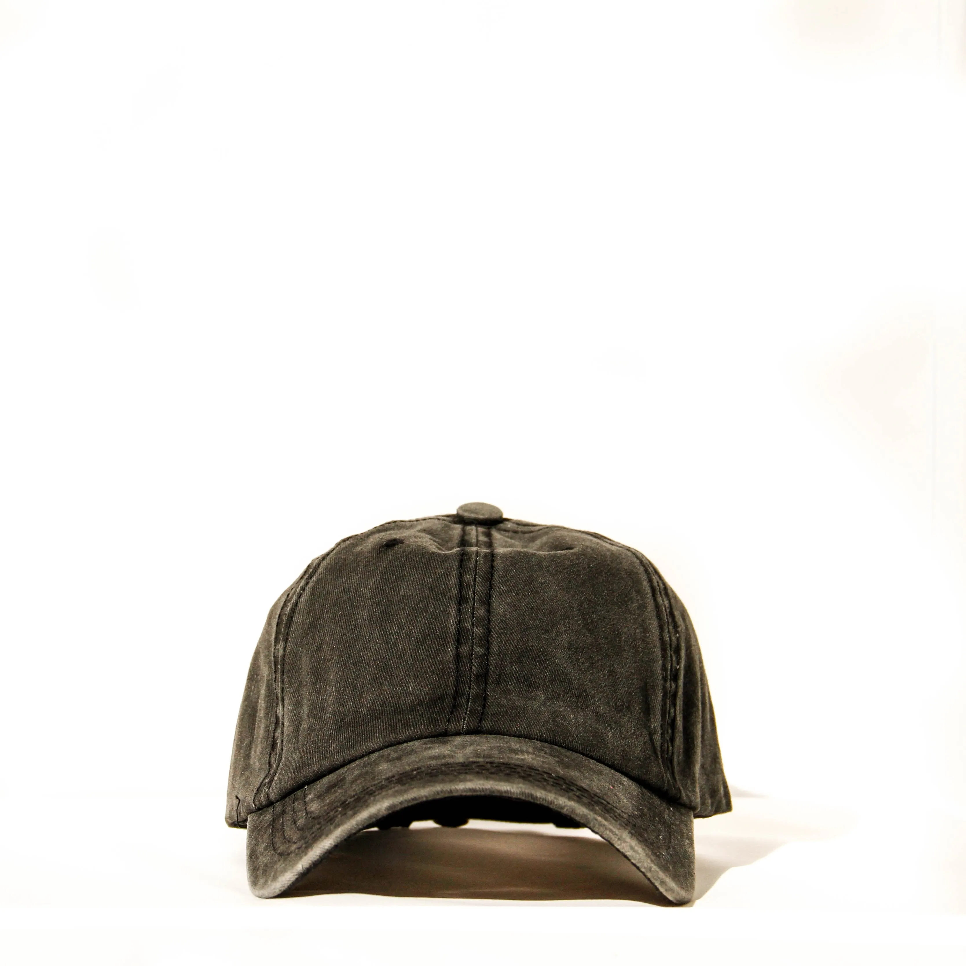 DENIM Baseball Ponytail Hat - Black