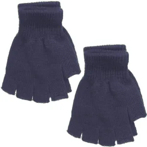 Denim Blue Fingerless Unisex Winter Mitten Gloves