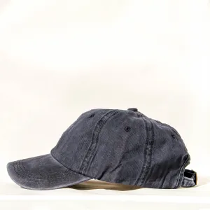 DENIM Ponytail Baseball Hat - Navy