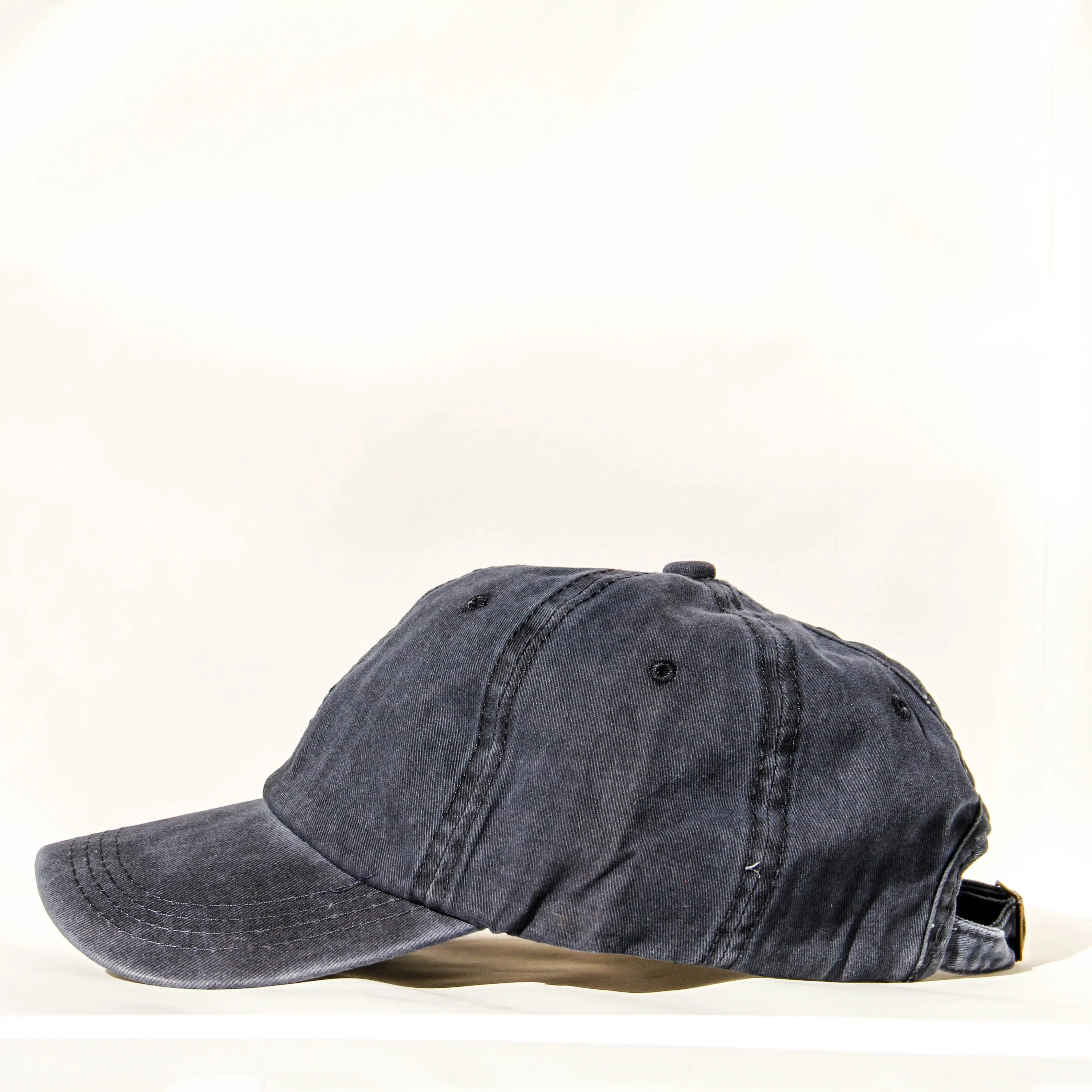 DENIM Ponytail Baseball Hat - Navy