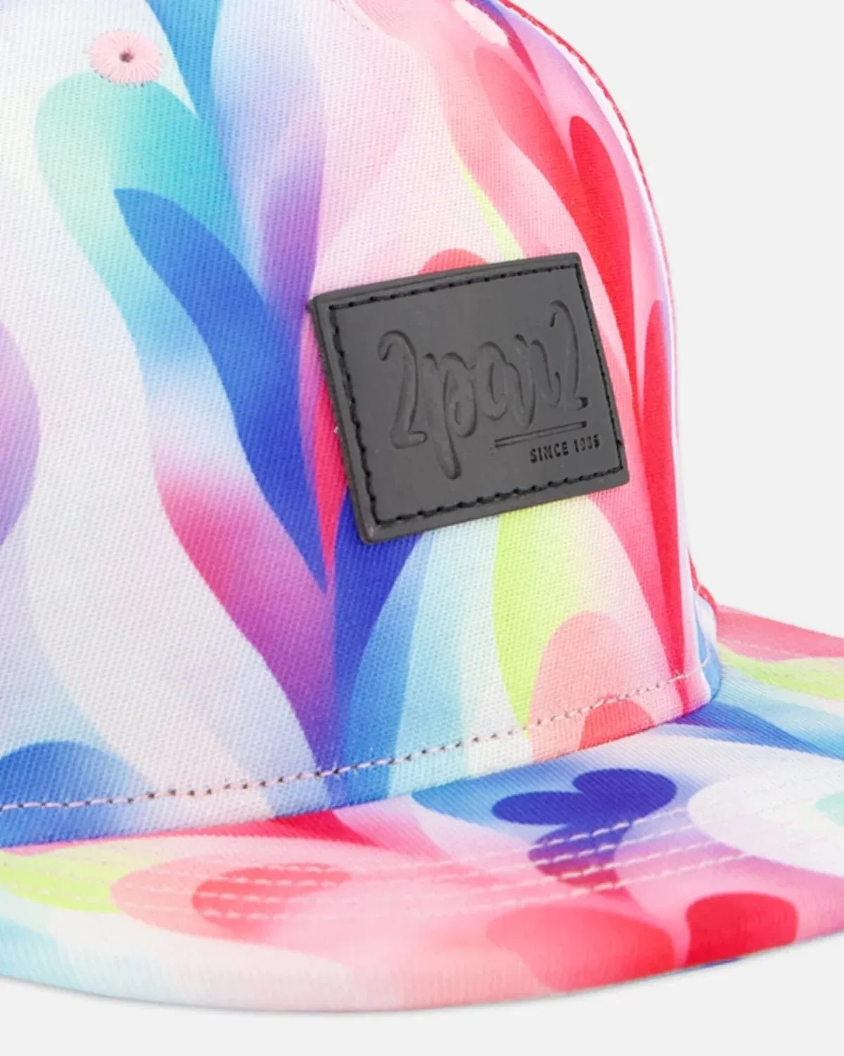 Deux par Deux - Cap Printed Rainbow Heart