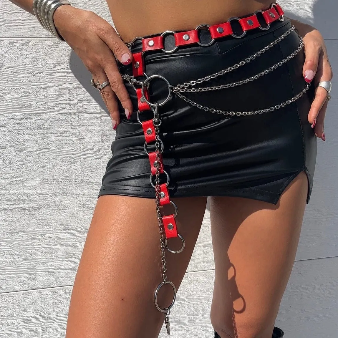 Devils Advocate Faux Leather Belt