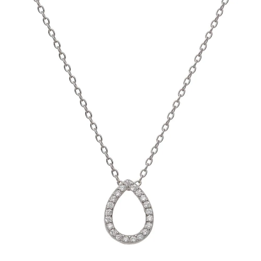 DEWDROP NECKLACE, SILVER